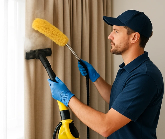 Trusted curtain steam cleaning technician Matty Curtain Cleaning eatons-hill QLD