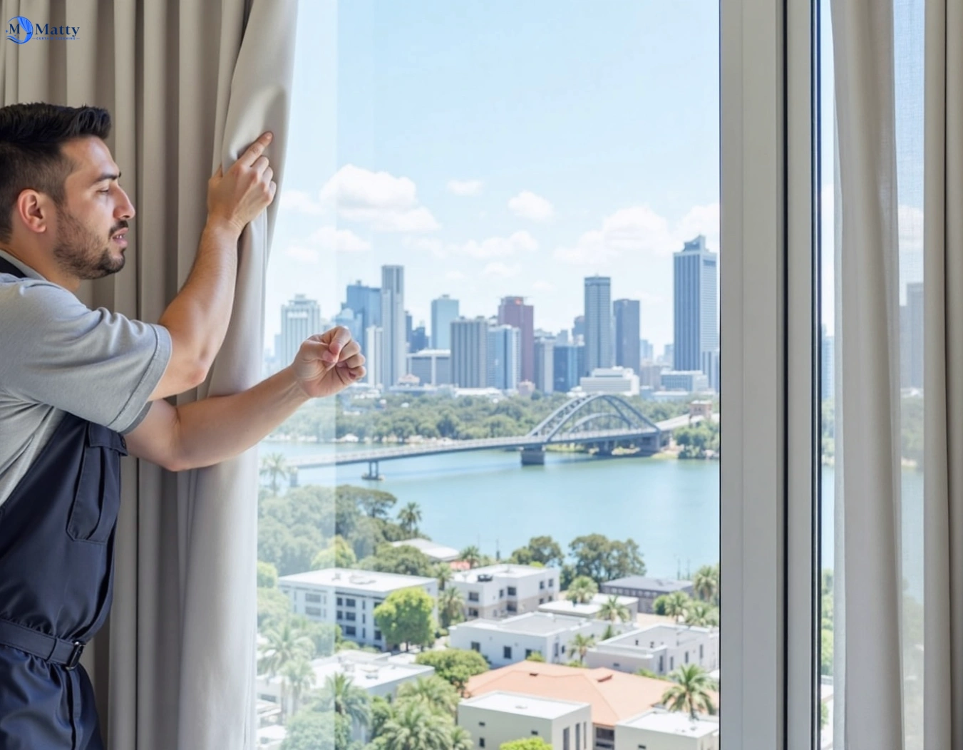Professional curtain steam cleaning service eatons-hill QLD by Matty Curtain Cleaning